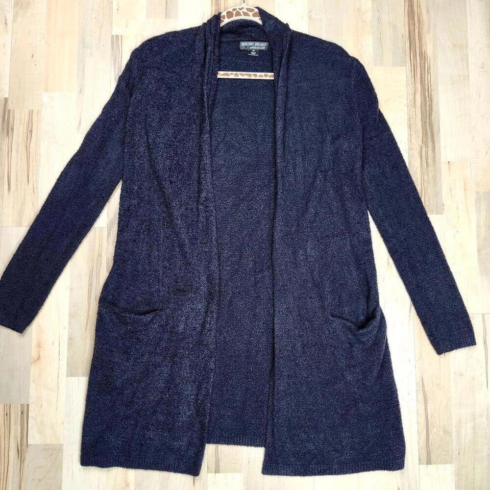 Barefoot Dreams Womens Black Open Front Cardigan Super Soft Luxurious Size XS